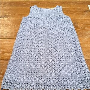 LOFT Light Blue Lace Mini Dress
